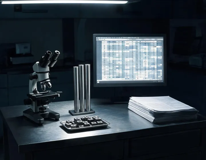 Metallurgical microscope and tungsten carbide property matrix